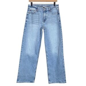 American Eagle Stovepipe Strigid High Rise Straight Leg Jeans Blue Womens 4 Reg